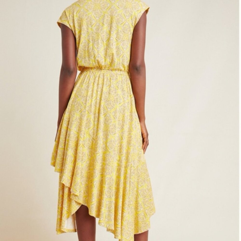 Anthropologie Maeve Fete Midi Dress Yellow I Small - Picture 3 of 6